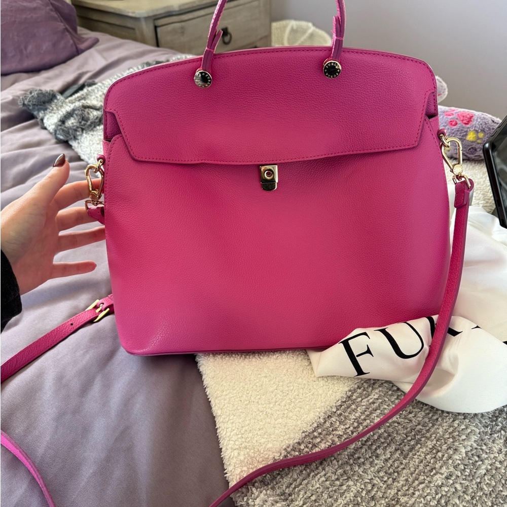 Furla Vibrant Pink Satchel